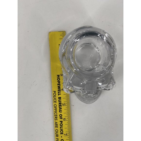 Crystal Skull Votive Candle Holder Heavy Glass Gothic D&D Halloween - Picture 8 of 10